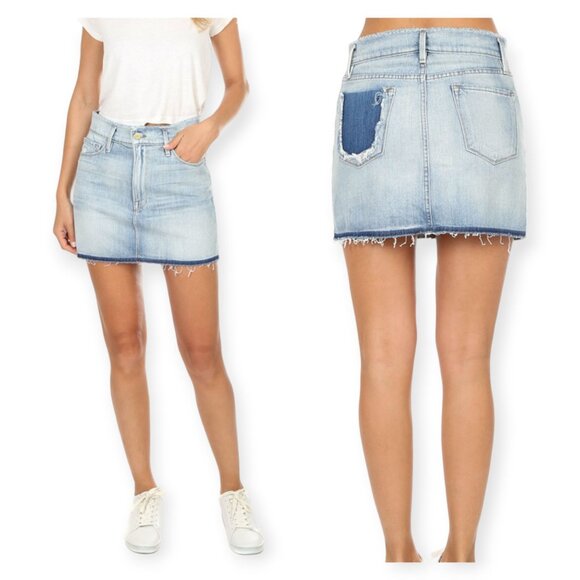 Frame Denim Le Mini Frayed Waist Skirt with shadow pocket. Size 25 - Picture 1 of 11